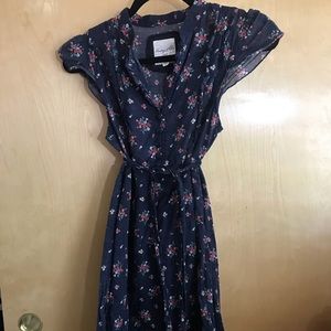 NAVY BLUE FLORAL DRESS